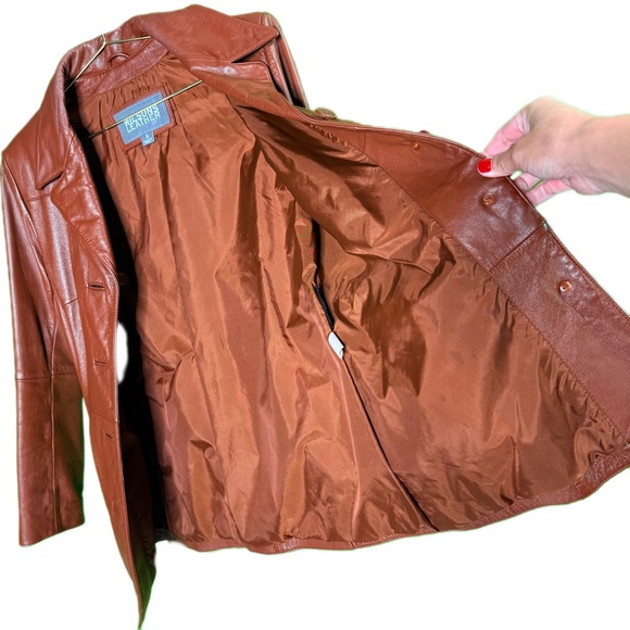 Wilsons Leather Brown Classic Leather Jacket - Picture 7 of 10